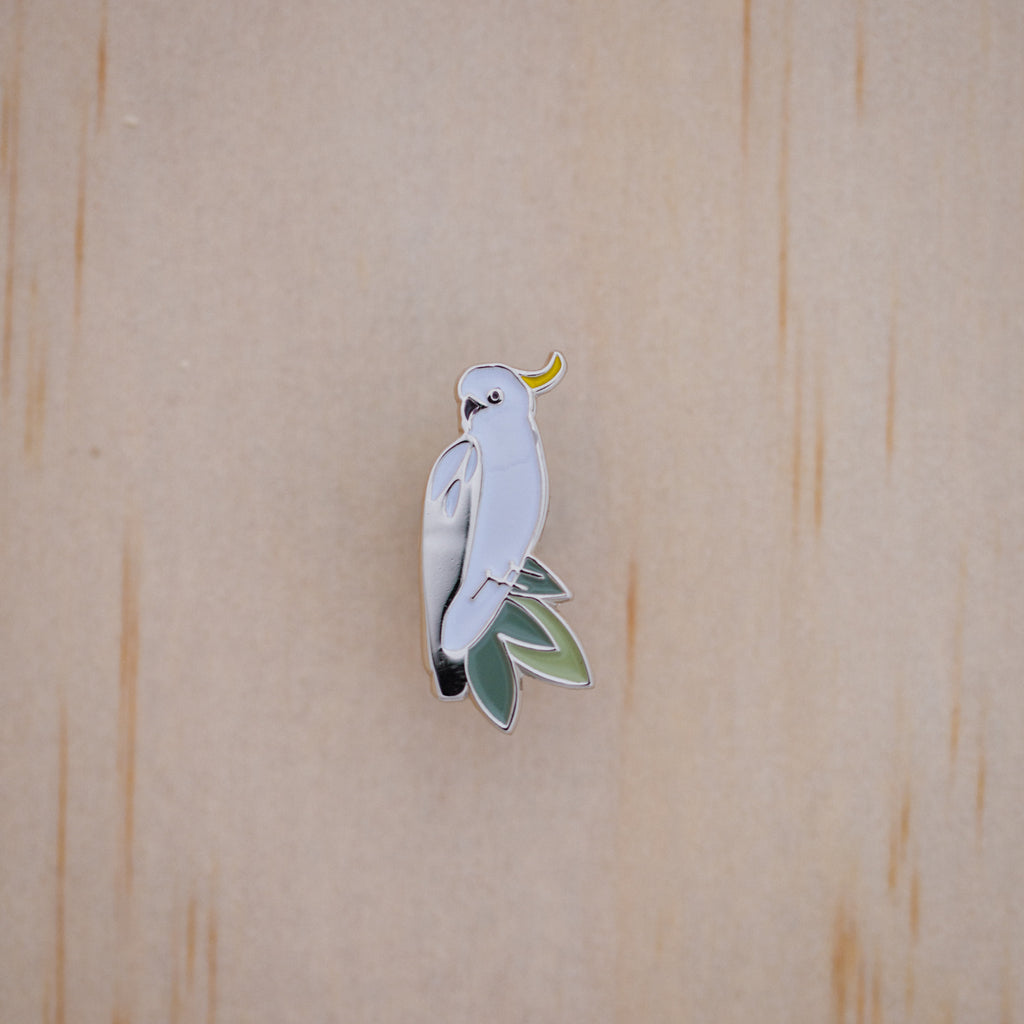 Hello Cocky Cockatoo Enamel Pin Australian Native Birds