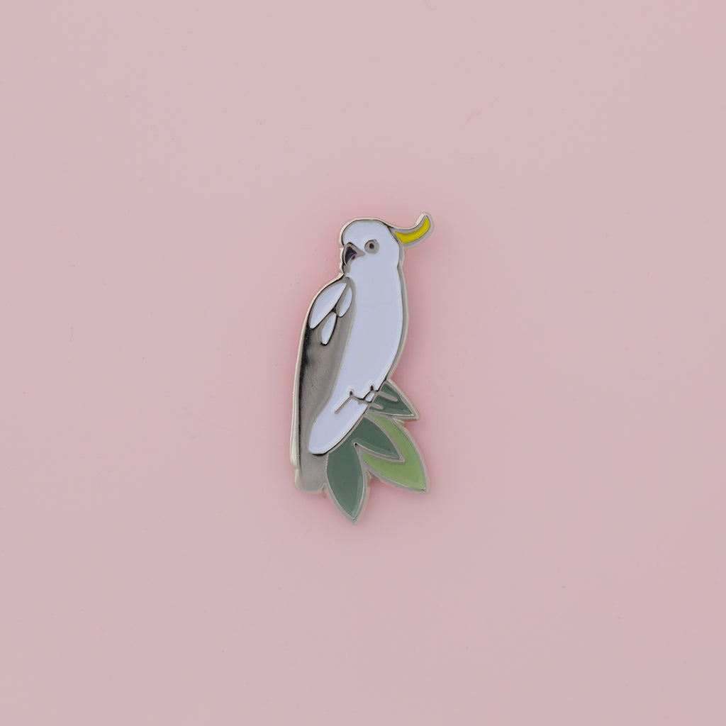 Hello Cocky Cockatoo Enamel Pin Australian Native Birds