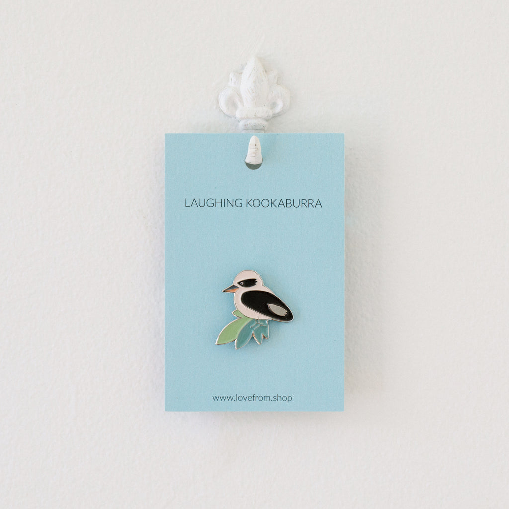 Laughing Kookaburra enamel pin brooch