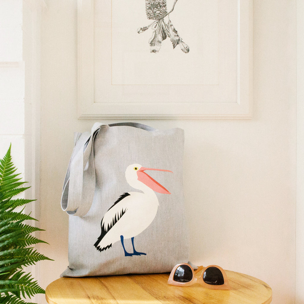 Pelican Tote Bag Australian Native Bird