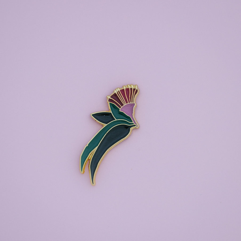 Flowering Gum Enamel Pin Australian Native Flora