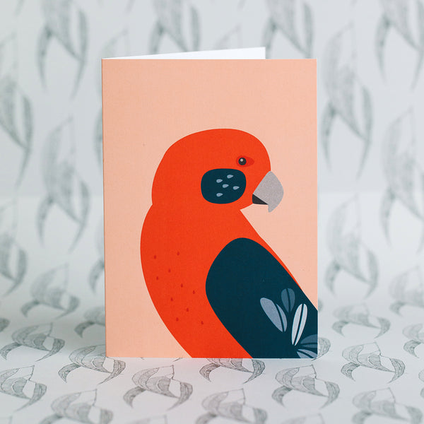 Crimson Rosella Greeting Card Love From Shop