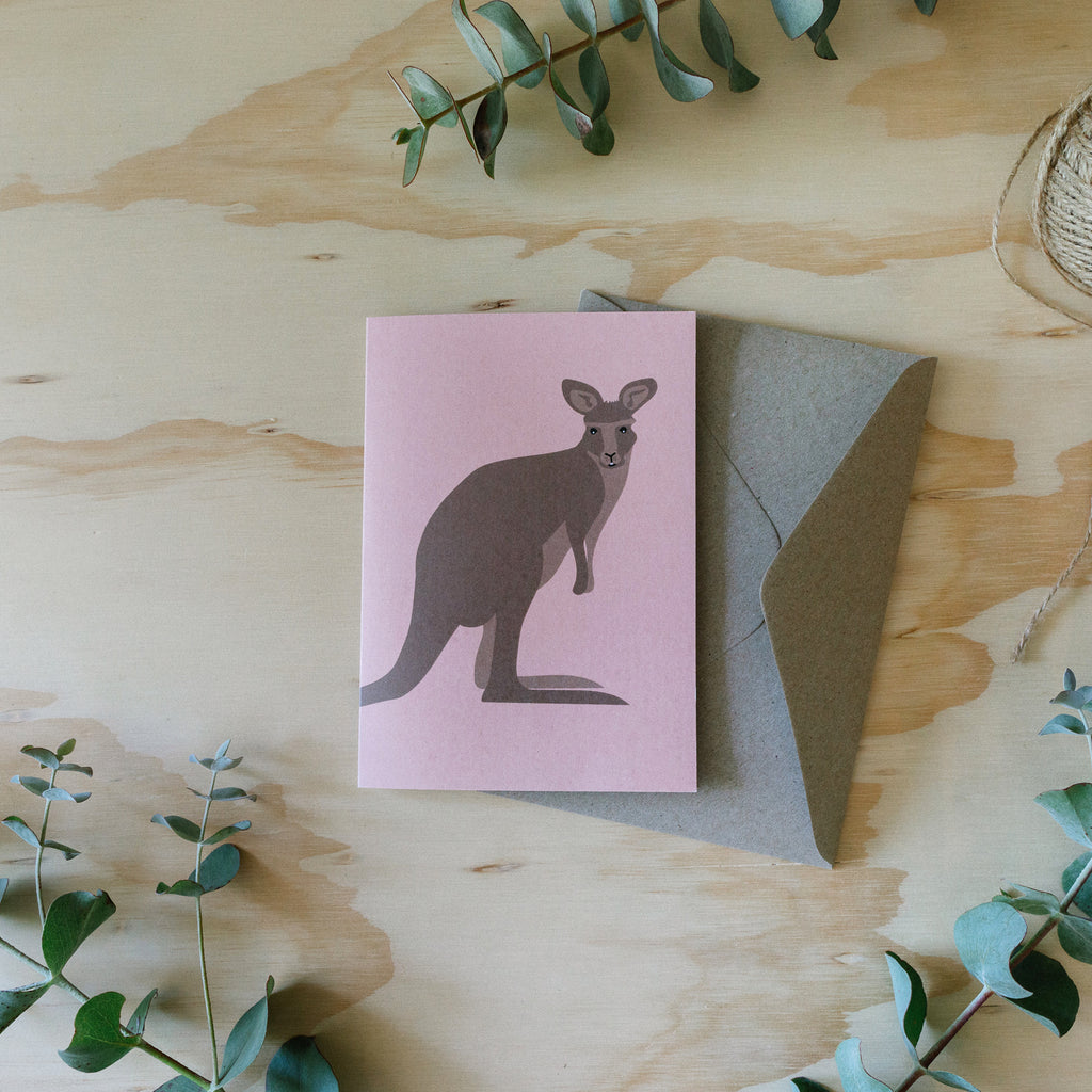Greeting Card Kangaroo Australian Animal