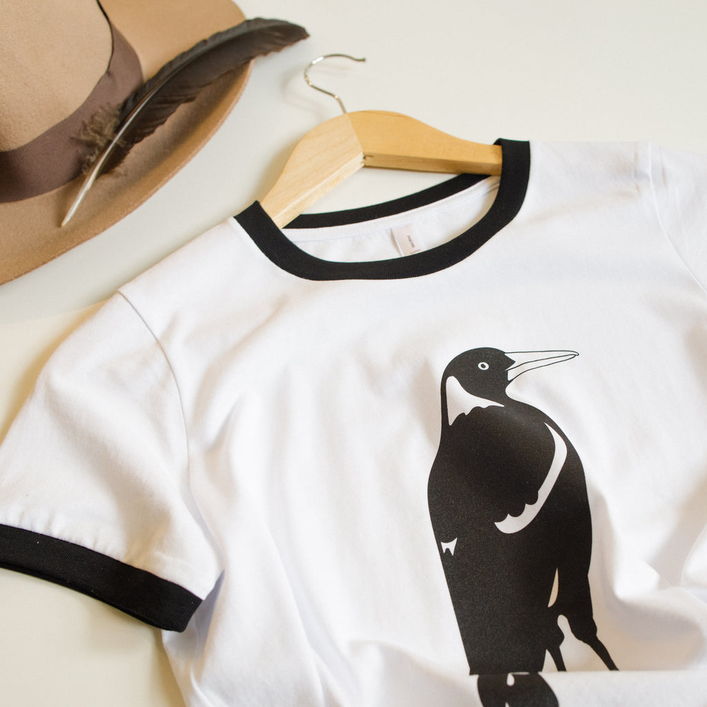 T-shirt Women's Magpie Australian Native Bird