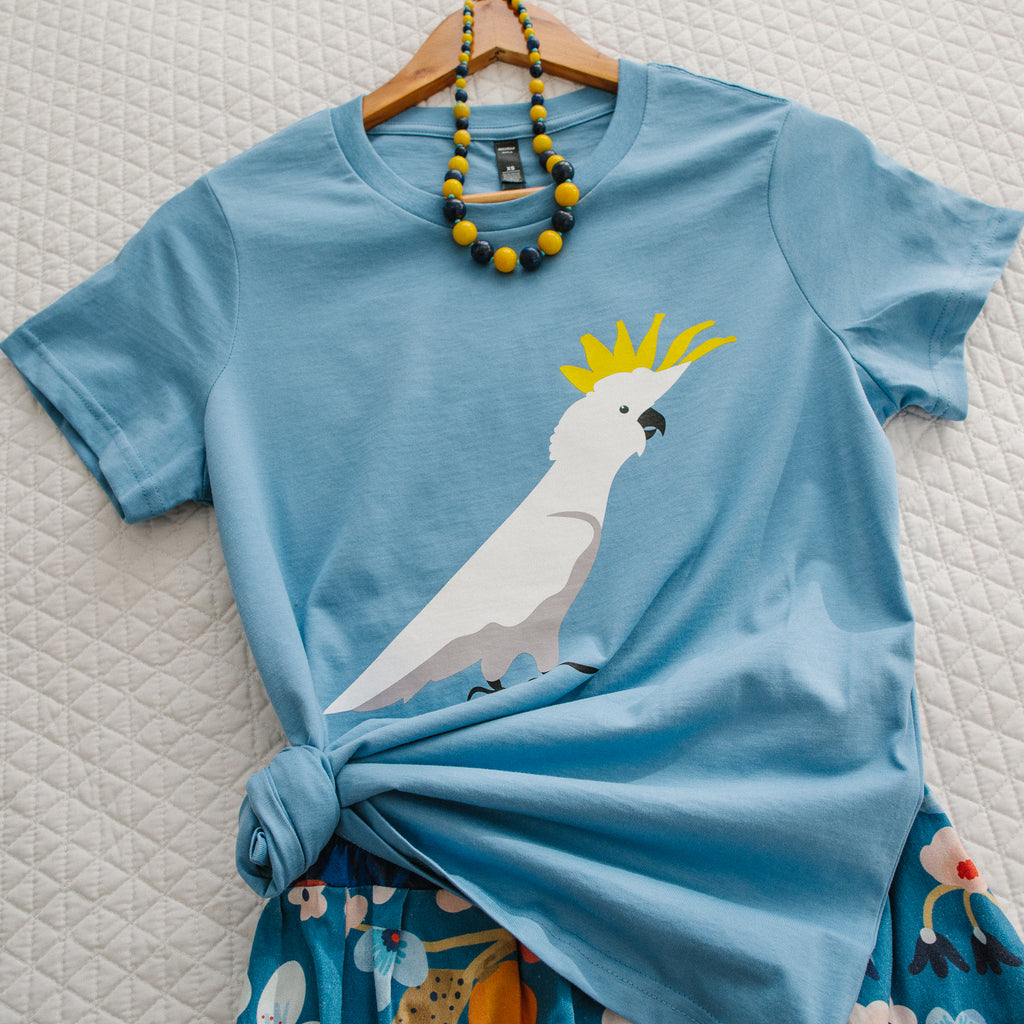 T-shirt Tee Womens Sulphur-Crested Cockatoo Australian Bird